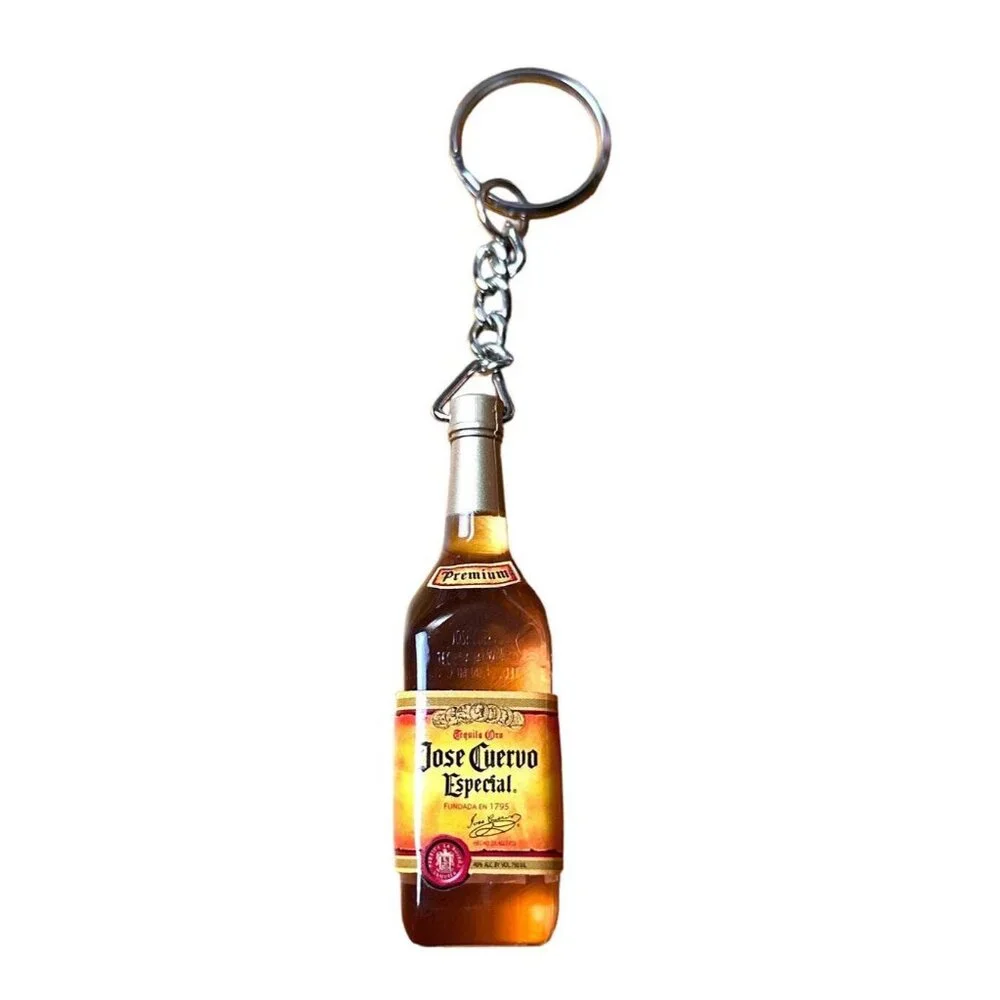 Vintage Jose Cuervo Especial  Miniature Lucite Key Ring  Excellent